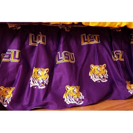 COLLEGE COVERS College Covers LSUDRFL LSU Printed Dust Ruffle Full LSUDRFL